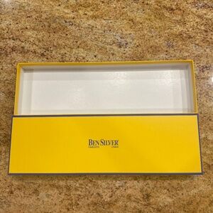 Ben Silver Yellow and Blue Tie Box Perfect for Storage